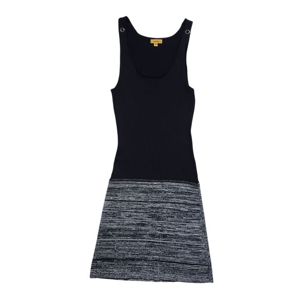 Anthropologie Lulumari Dress Womens Medium Black Gray 100% Cotton Y2K - Picture 3 of 11